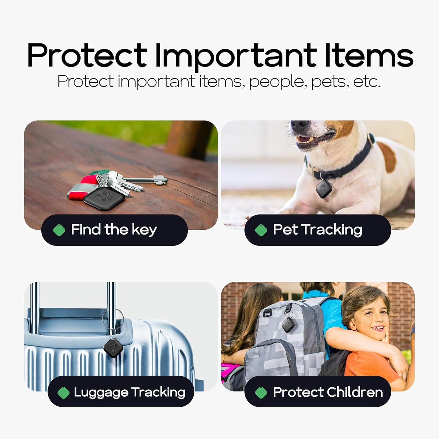 Smart GPS Luggage Tracker for Bags, Backpacks, Suitcases, and Wallets