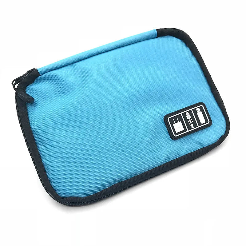 Travel Cable Organizer Case for USB, Earphones, Power Bank, and Gadgets