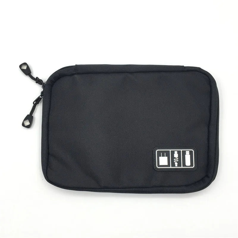 Travel Cable Organizer Case for USB, Earphones, Power Bank, and Gadgets