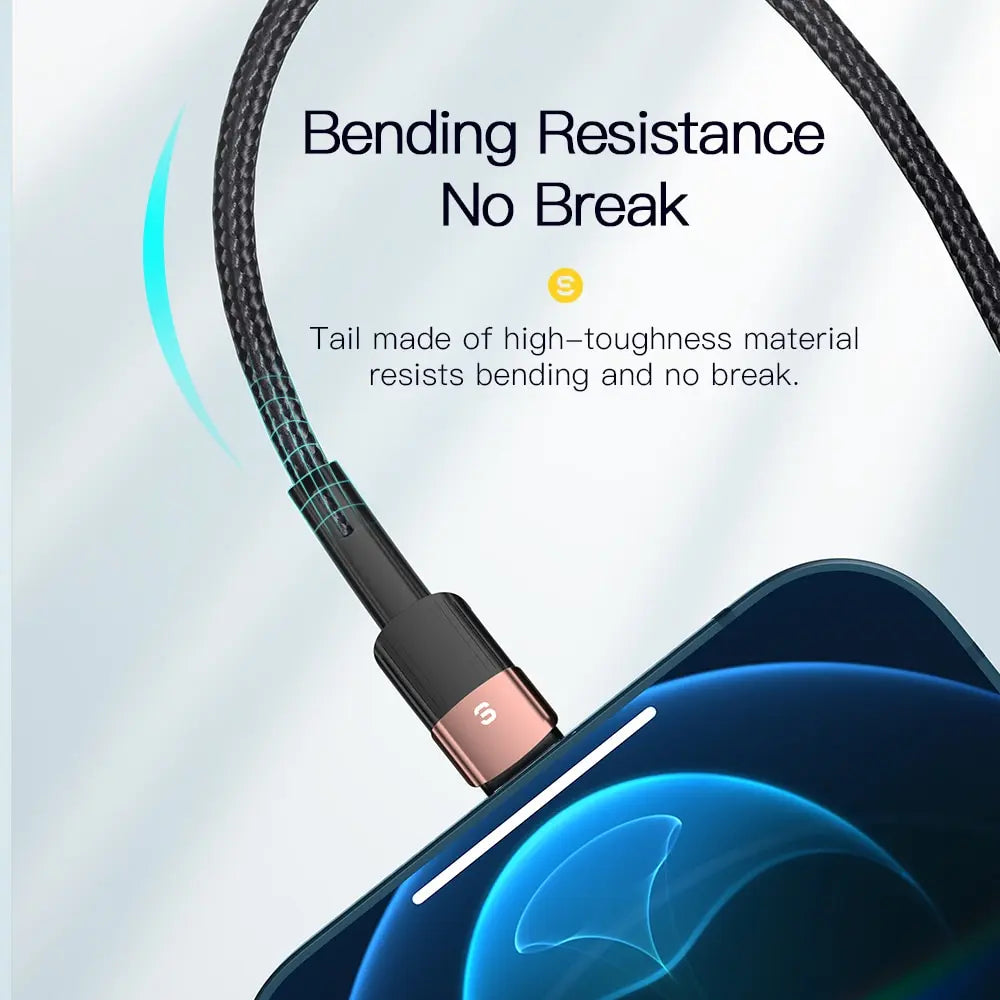 Essager Fast Charging USB Cable for iPhone 5 to 13 Pro Max, 2.4A Charger Cord