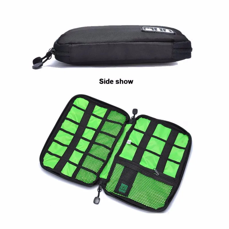 Travel Cable Organizer Case for USB, Earphones, Power Bank, and Gadgets