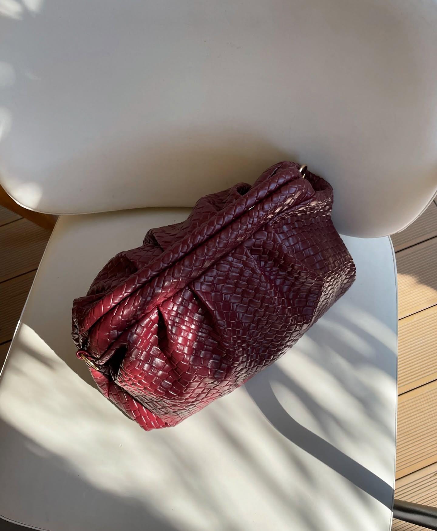 Vintage Leather Woven Trendy Dumpling Crossbody Bag