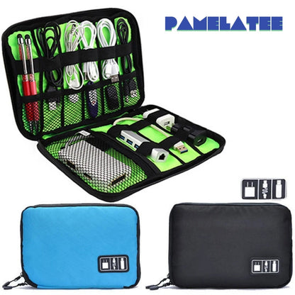 Travel Cable Organizer Case for USB, Earphones, Power Bank, and Gadgets