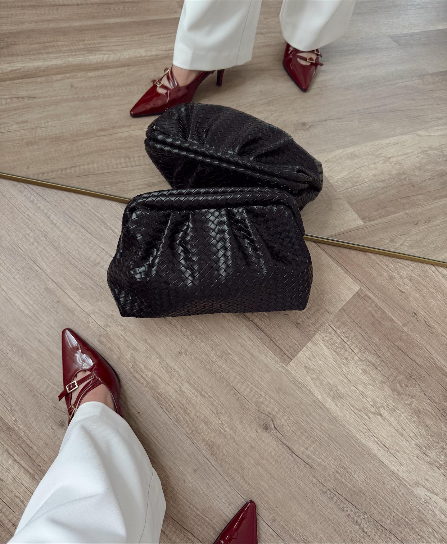 Vintage Leather Woven Trendy Dumpling Crossbody Bag