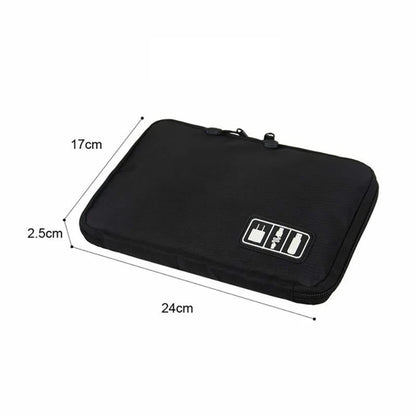 Travel Cable Organizer Case for USB, Earphones, Power Bank, and Gadgets