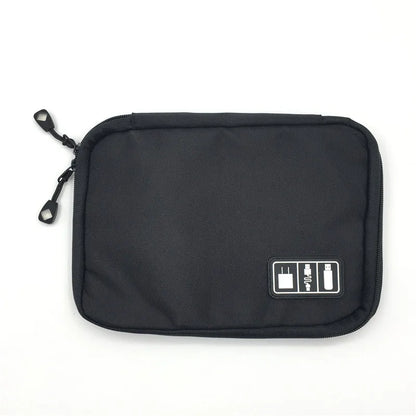 Travel Cable Organizer Case for USB, Earphones, Power Bank, and Gadgets
