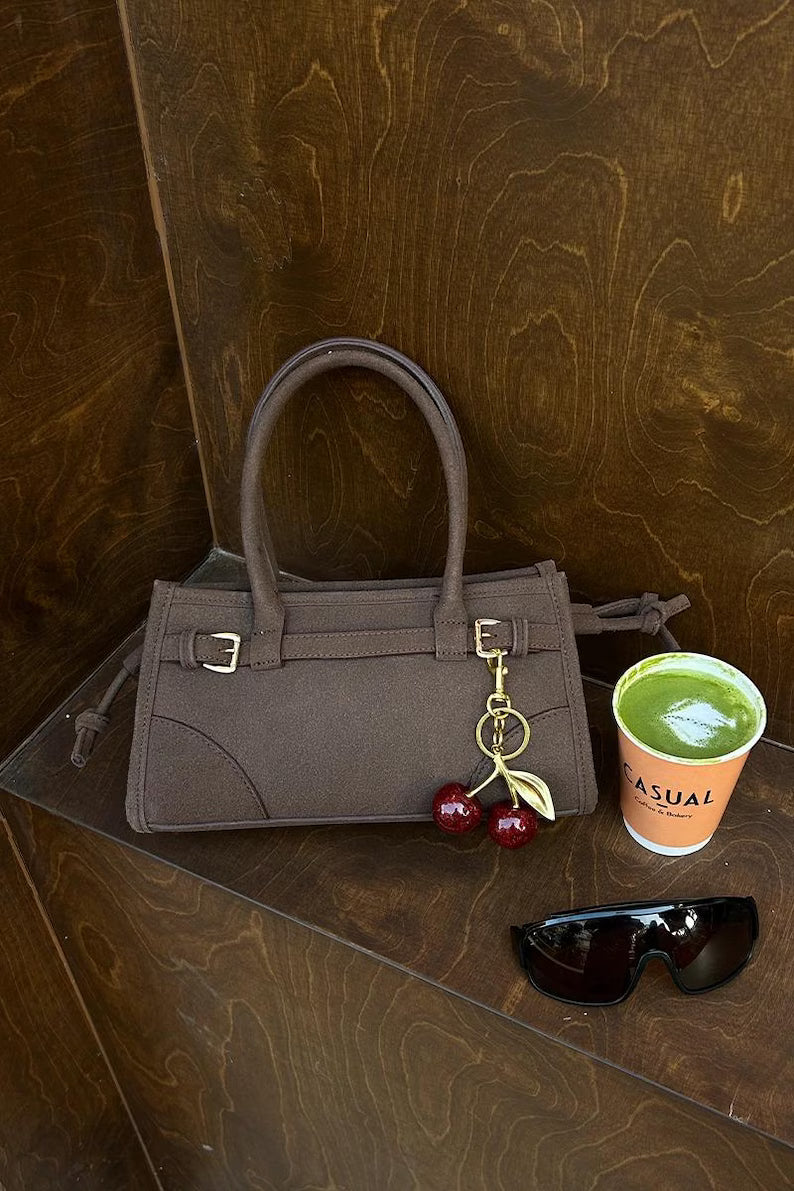 Handmade Cherry Bag Charm Keychain