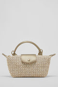 Woven Raffia Convertible Mini Bag