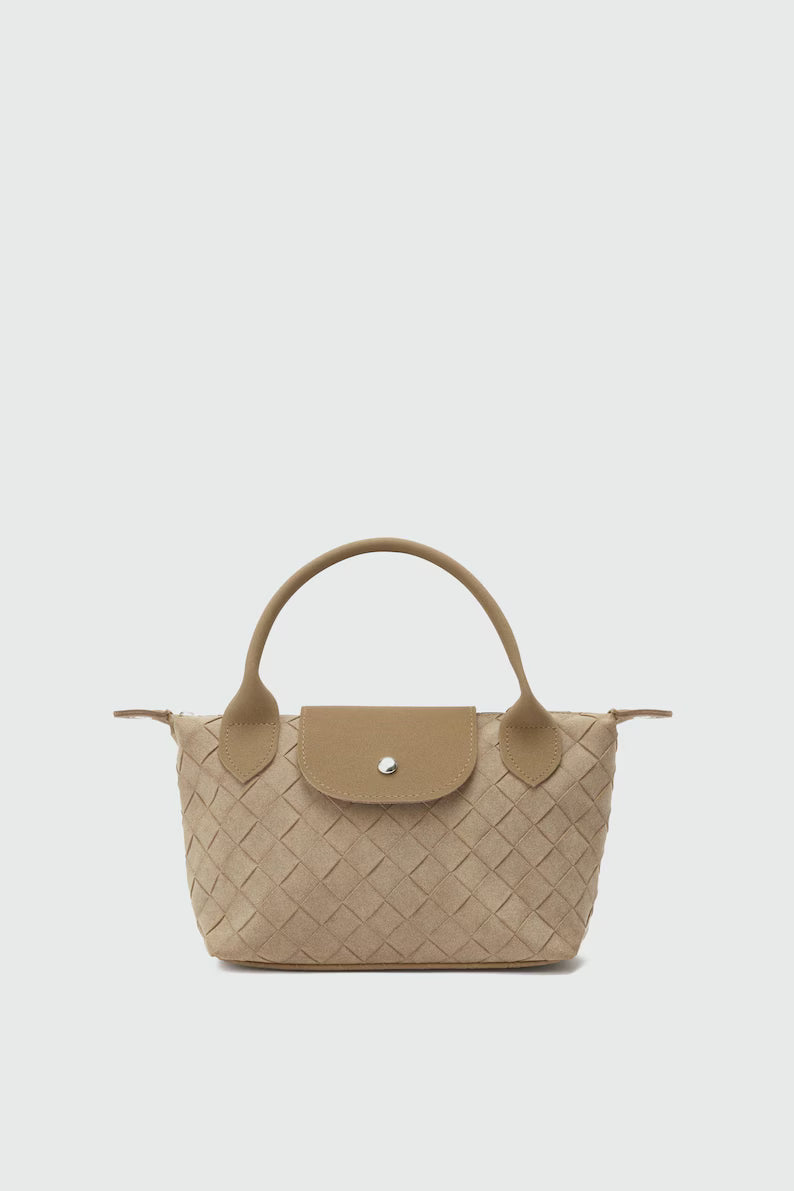 Minimal Woven Suede Everyday Crossbody