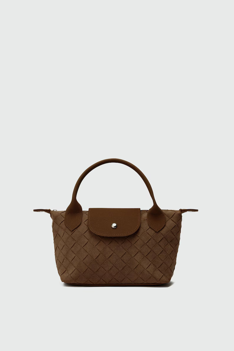 Minimal Woven Suede Everyday Crossbody