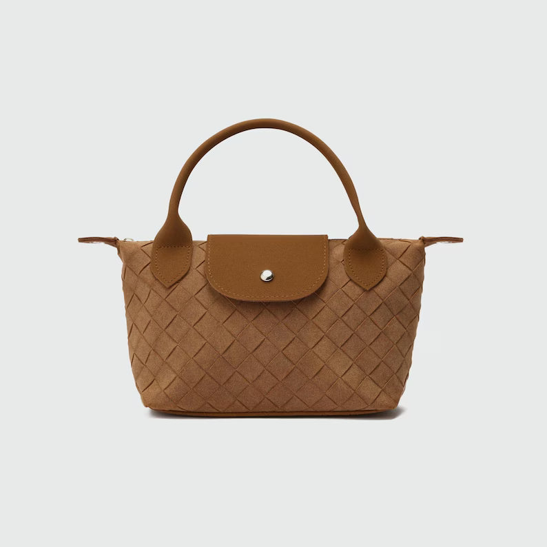 Minimal Woven Suede Everyday Crossbody