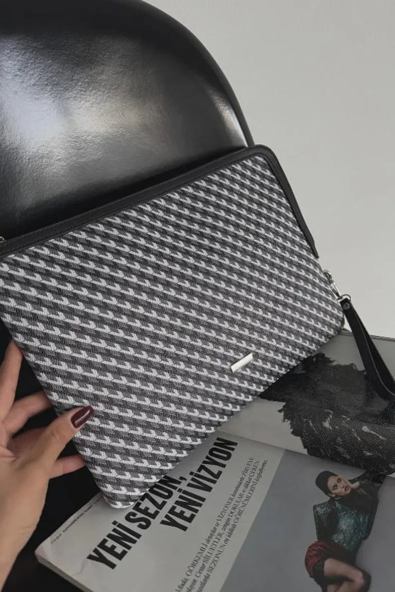 Luxury Monogram Laptop Portfolio 13–14”