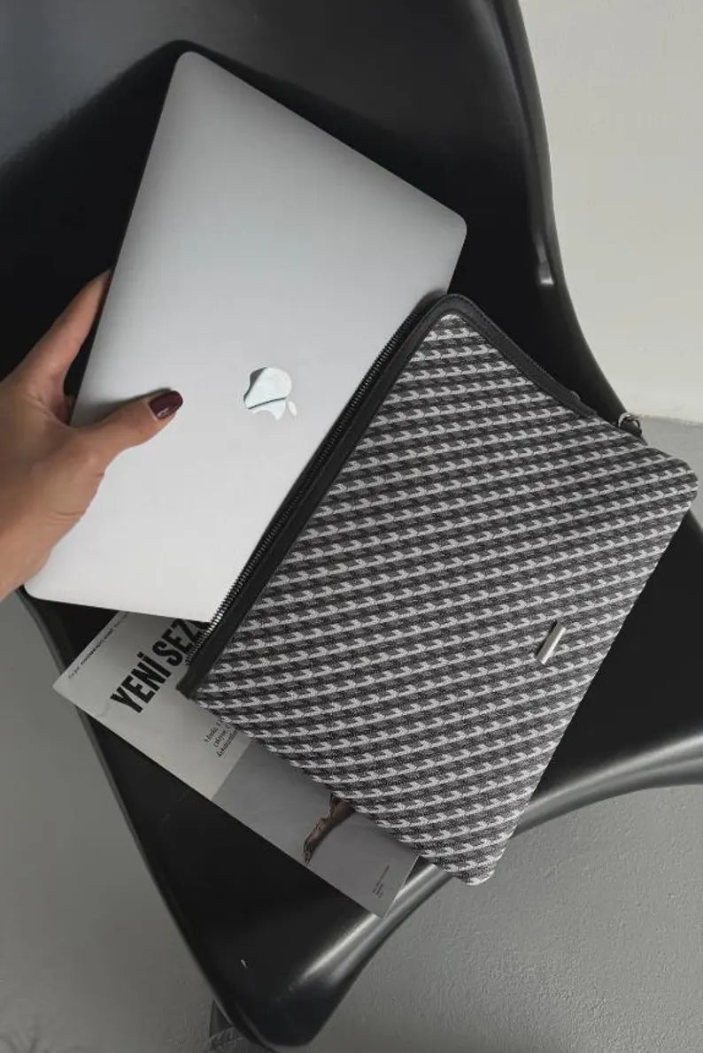 Luxury Monogram Laptop Portfolio 13–14”