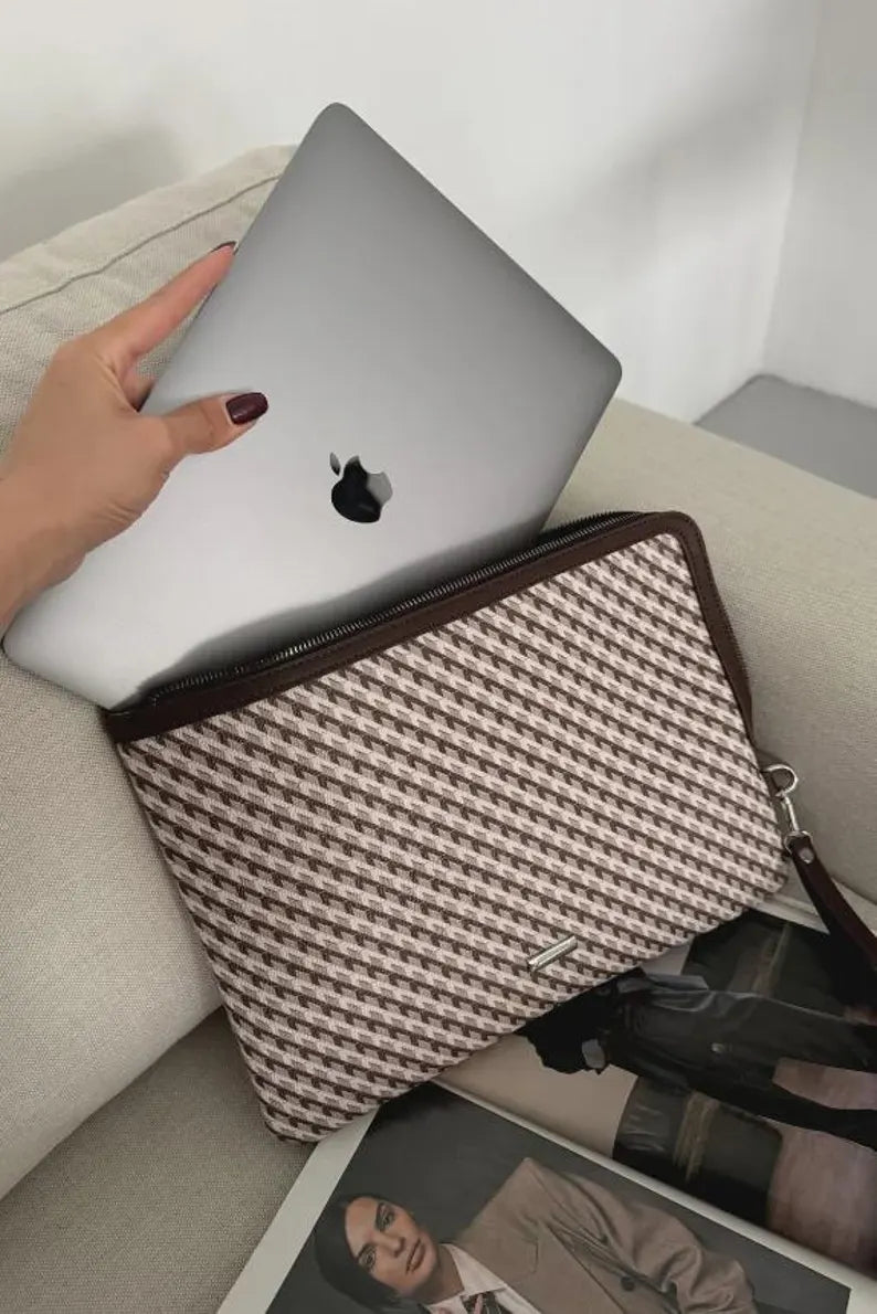 Luxury Monogram Laptop Portfolio 13–14”