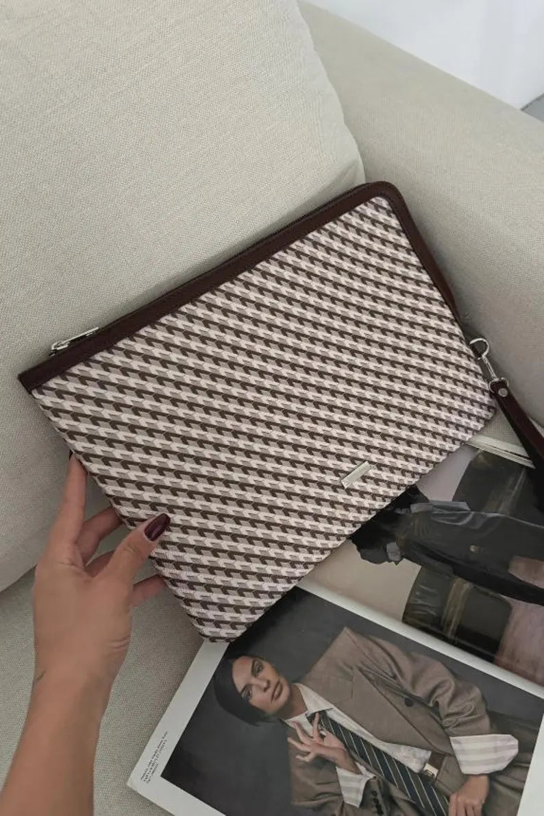 Luxury Monogram Laptop Portfolio 13–14”